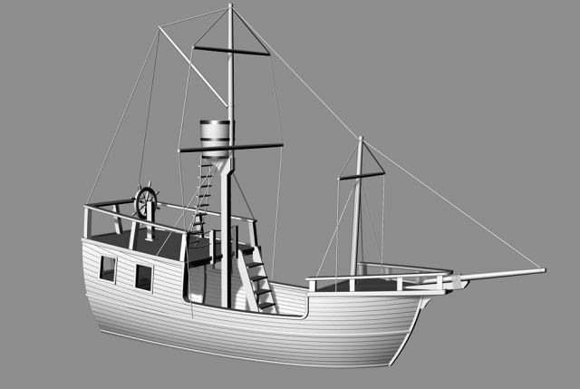 Кораблик для детской площадки, чертежи для постройки копии корабля